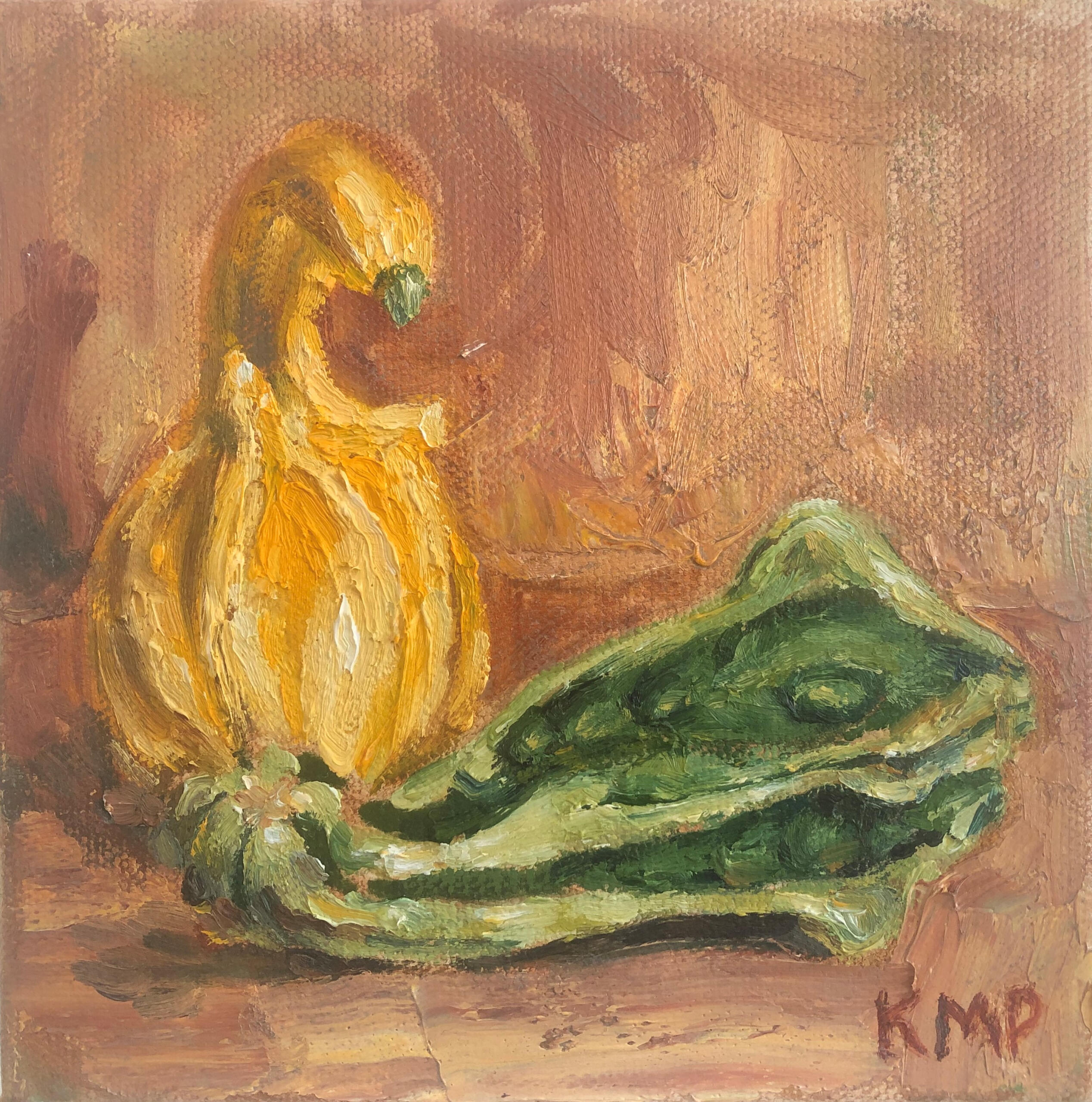 Fall squash art by contemporary artist Kira Mountjoy-Pepka