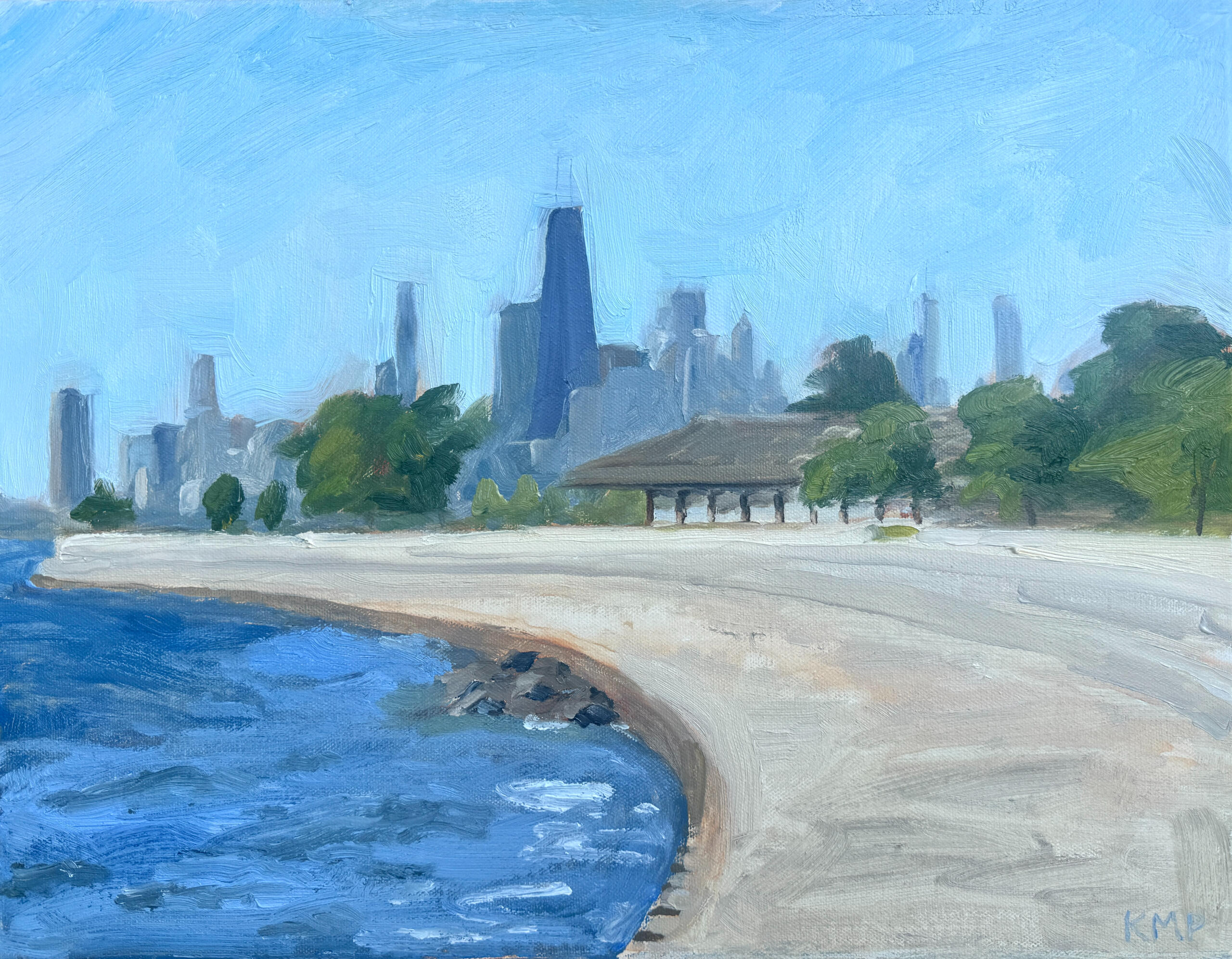 Theater on the Lake, 14x18" oil on canvas, $2,200